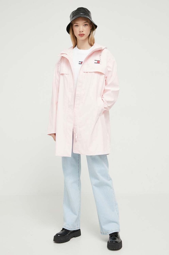 Tommy Jeans kurtka przeciwdeszczowa pozostałe różowy DW0DW15949