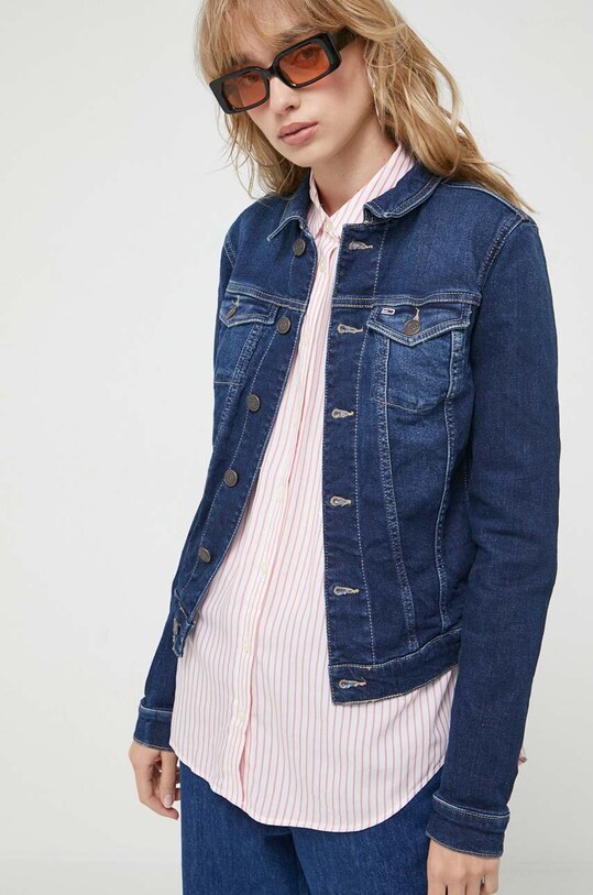 Tommy Jeans kurtka jeansowa granatowy DW0DW16058
