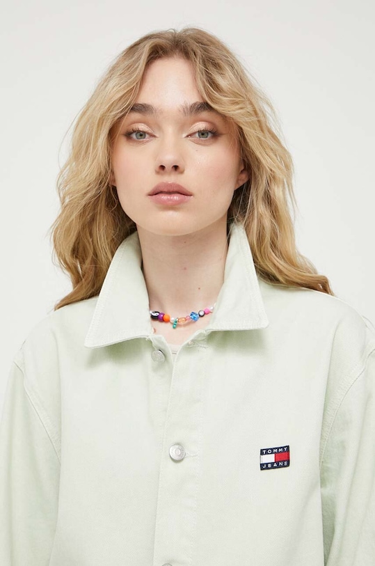 Jeans jakna Tommy Jeans zelena DW0DW16089