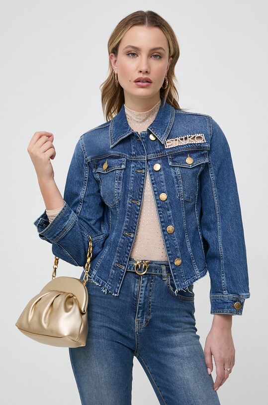Pinko giacca di jeans denim blu 100585.A0ZQ