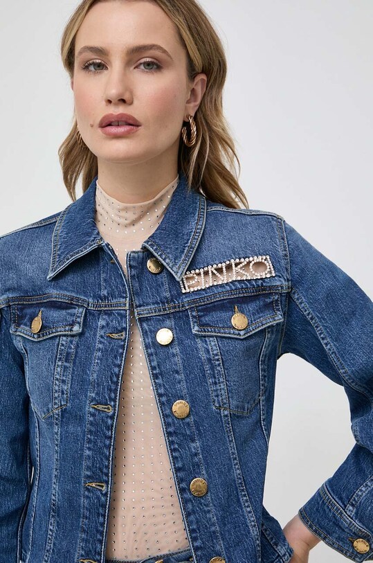 Pinko giacca di jeans blu 100585.A0ZQ