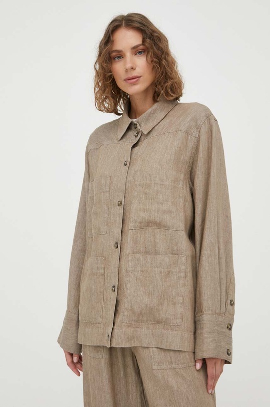 Birgitte Herskind camicia di lino Donna semplice marrone 4834971
