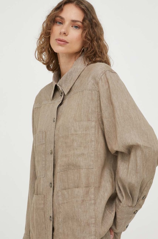 Birgitte Herskind camicia di lino Donna marrone 4834971