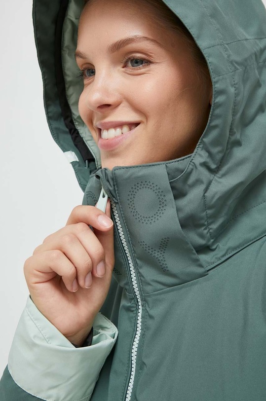 Μπουφάν Roxy Free Jet Block πράσινο ERJTJ03430