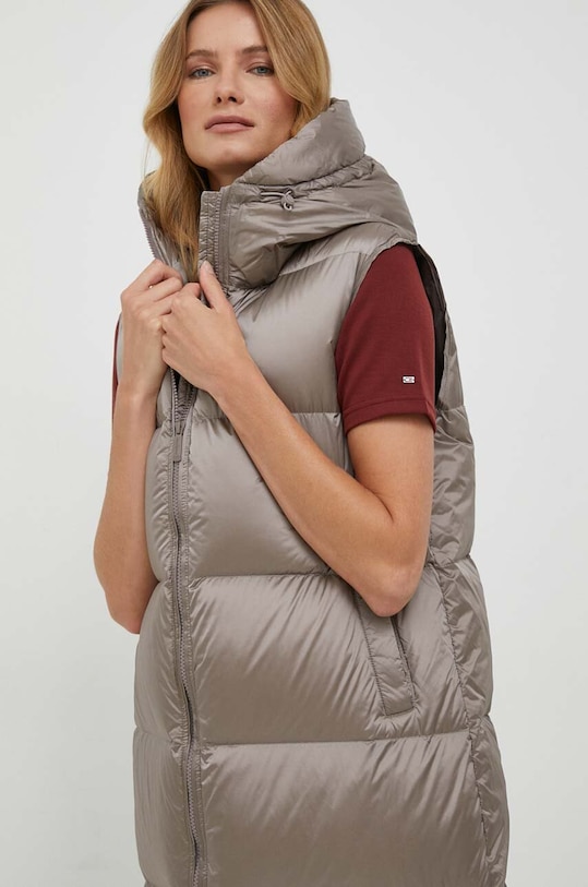 Péřová vesta Bomboogie hnědá VW7149TDLC3