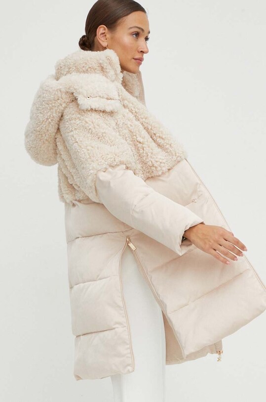 Bunda Elisabetta Franchi oversize béžová PI60Z36E2
