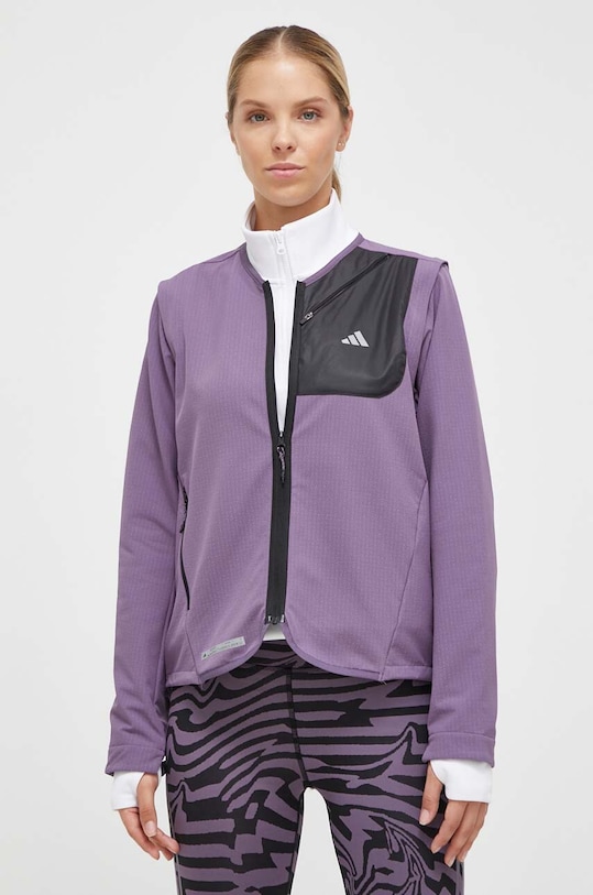 adidas Performance jachetă de alergare Ultimate Conquer the Elements COLD.RDY cu captuseala violet IM1916