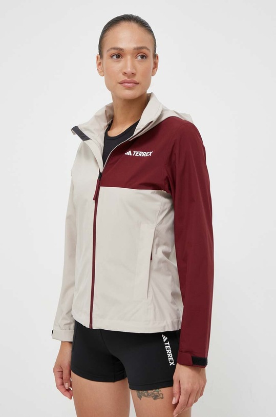 Nepromokavá bunda adidas TERREX Multi RAIN.RDY nezateplené béžová IP3839