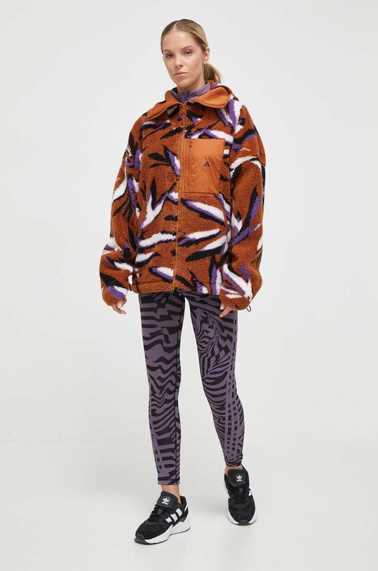 adidas by Stella McCartney bluza sportowa IK9340 brązowy AW23