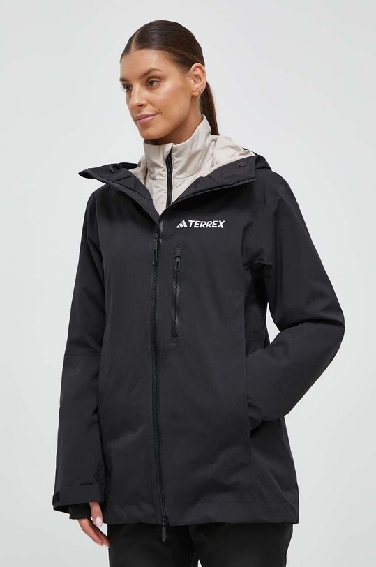 adidas TERREX geacă sport Xperior 3in1 RAIN.RDY cu captuseala negru IB4240