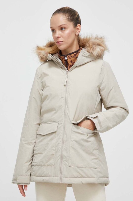 Куртка adidas с капюшоном бежевый HZ5734