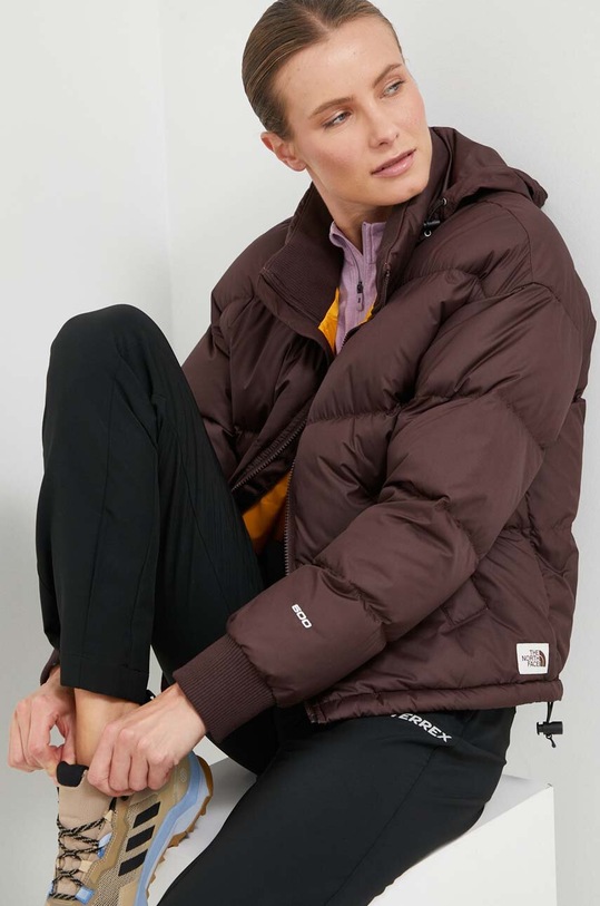 Μπουφάν με επένδυση από πούπουλα The North Face Down Paralta Puffer καφέ NF0A3YSDI0I1
