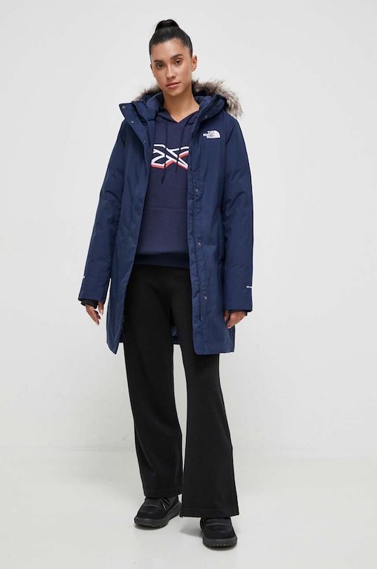 The North Face kurtka puchowa NF0A84J28K21 granatowy AW23