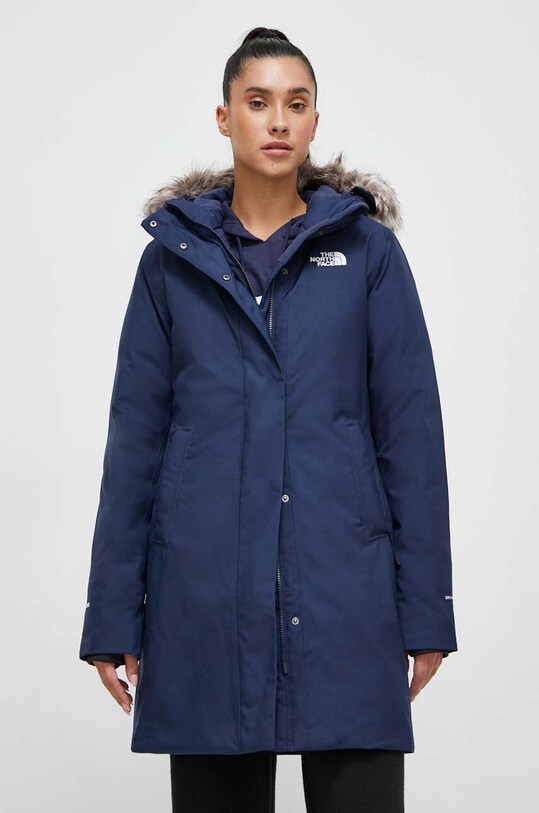 Μπουφάν με επένδυση από πούπουλα The North Face σκούρο μπλε NF0A84J28K21