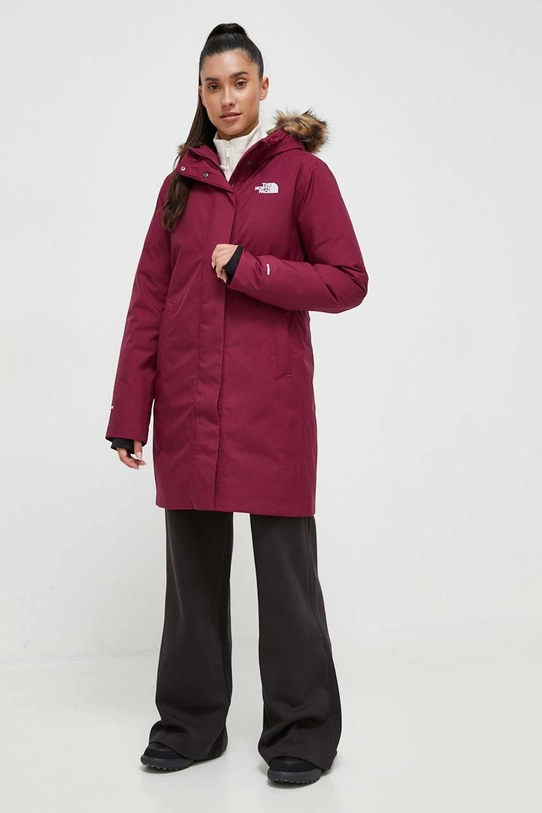 Pernata jakna The North Face NF0A84J2I0H1 bordo AW23