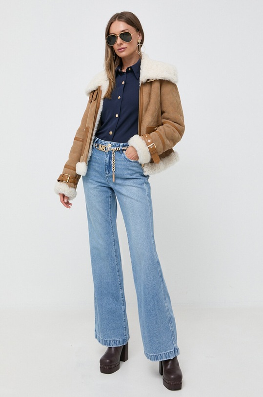 MICHAEL Michael Kors geaca de piele MF320BG9ME bej AW23
