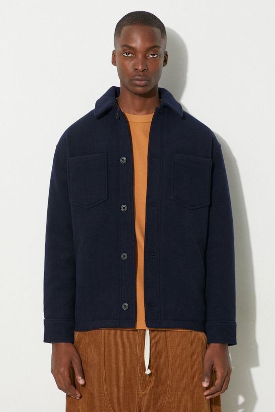 Samsoe Samsoe wool jacket Planet friendly navy M23300101