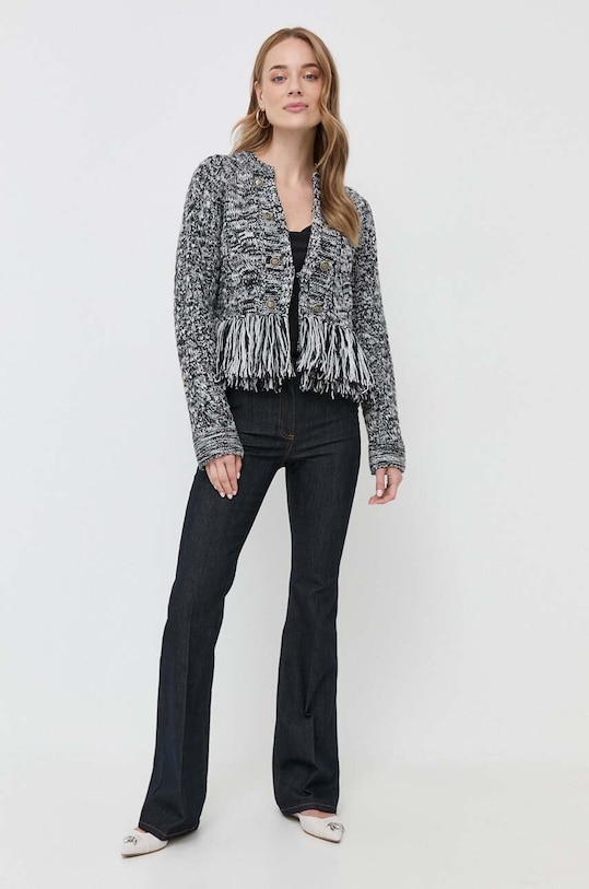Twinset kardigan z domieszką wełny 232TP3060 czarny AW23