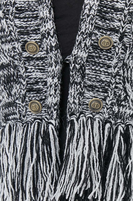 Twinset kardigan z domieszką wełny 232TP3060 czarny