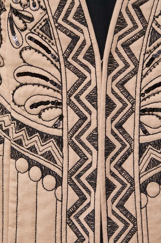 Twinset marynarka z domieszką lnu 232TP2670 beżowy