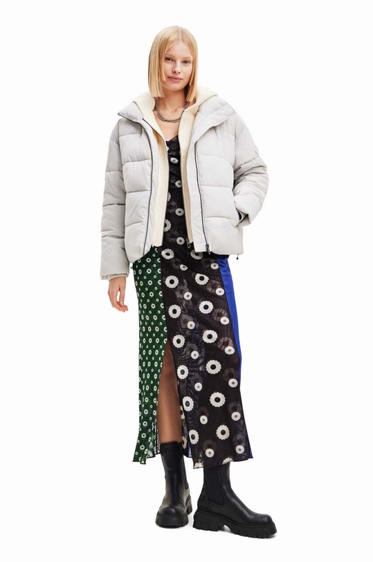 Jakna Desigual 23WWEW56 WOMAN WOVEN PADDED SHORT OVERCO Planet friendly bež 23WWEW56