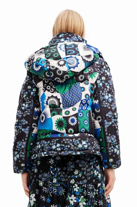 Bunda Desigual 23WWEW93 WOMAN WOVEN PADDED SHORT OVERCO 23WWEW93 námořnická modř AW23