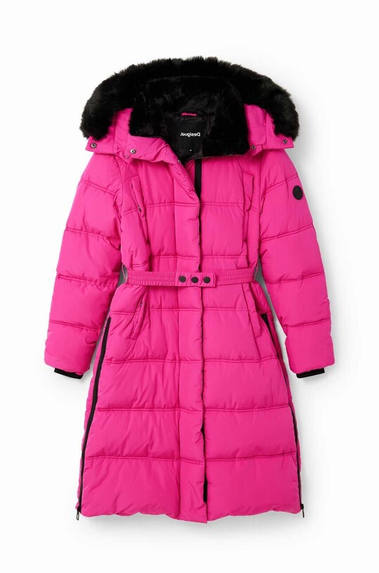 Παλτό Desigual 23WWEWAZ WOMAN WOVEN PADDED LONG OVERCOA 23WWEWAZ ροζ