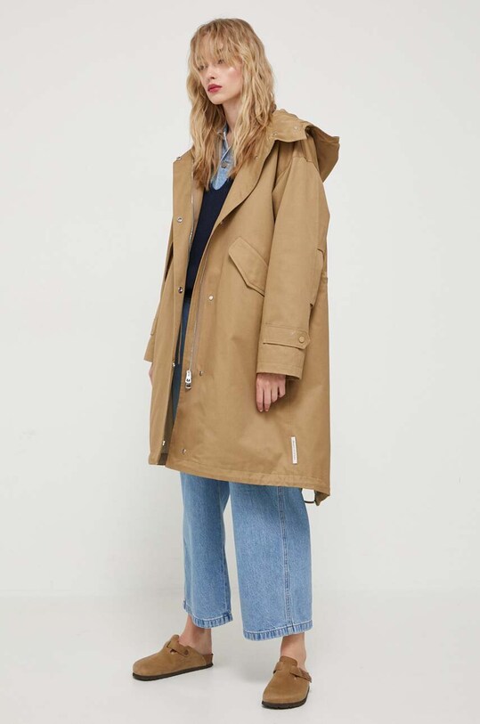 Marc O'Polo parka 307007071091 beżowy AW23