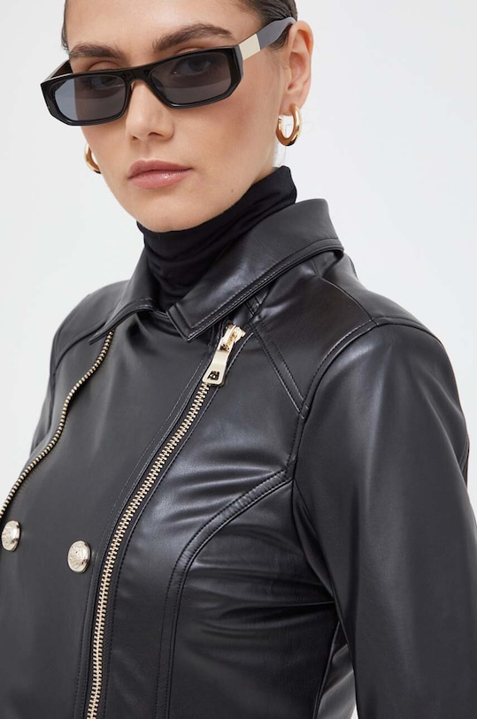 Δερμάτινο μπουφάν Guess W3BL93.K8S30 μαύρο