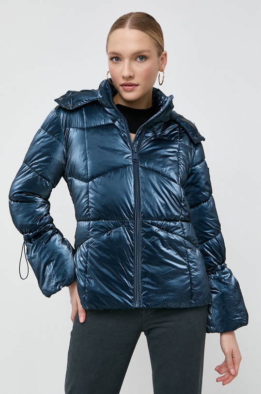 Bunda Guess s podšívkou námořnická modř W3BL25.WFR90
