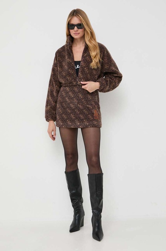 Mikina Guess Guess x Banksy W3BL87.WFUJ0 hnedá AW23