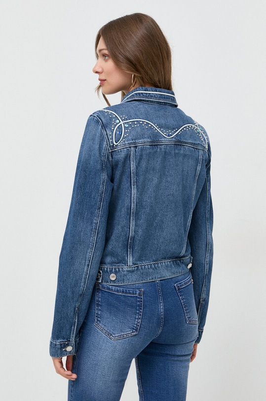 Odzież Guess kurtka jeansowa W3BN01.D4VIE niebieski