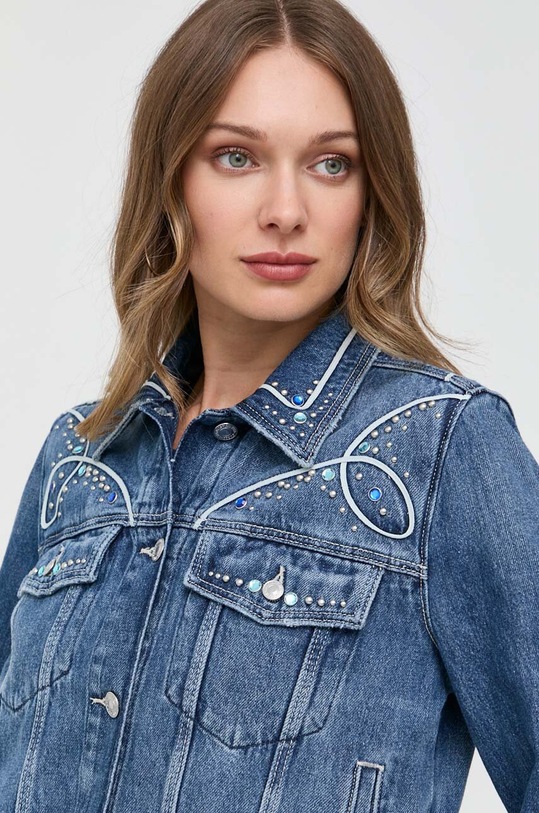 Guess kurtka jeansowa niebieski W3BN01.D4VIE