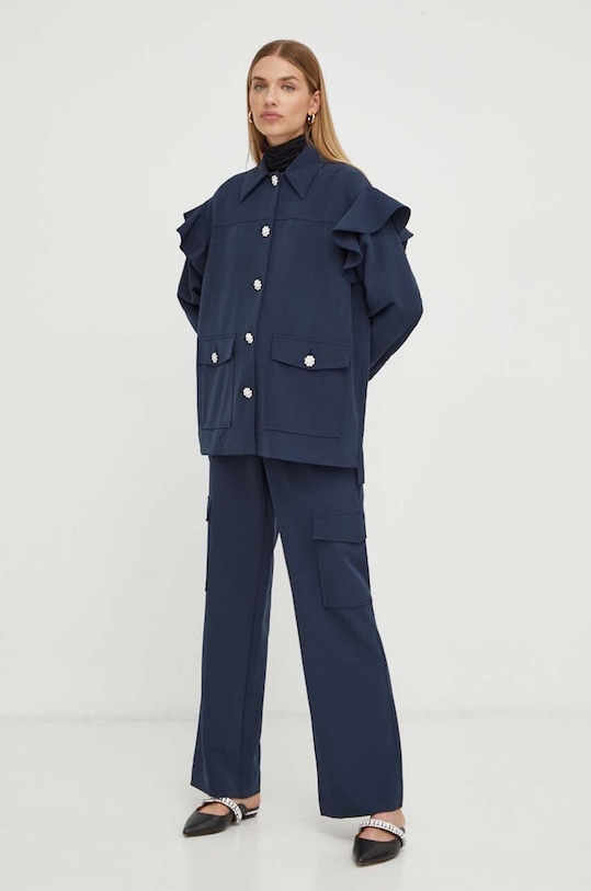 Custommade marynarka Fideli 999425871 granatowy AW23