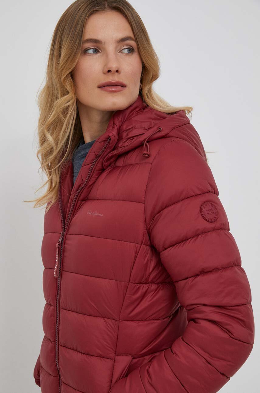 Pepe Jeans rövid kabát burgundia PL402252.299