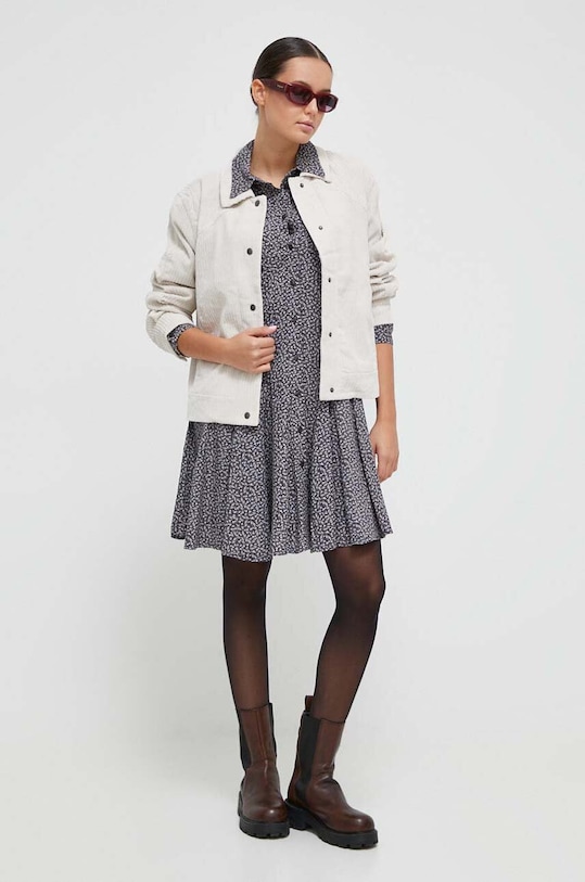 Pepe Jeans geacă cu aspect de cămașă Rish Corduroy PL402289.804 bej AW23