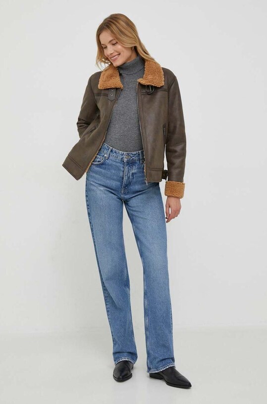 Pepe Jeans kurtka PL402299.874 brązowy AW23