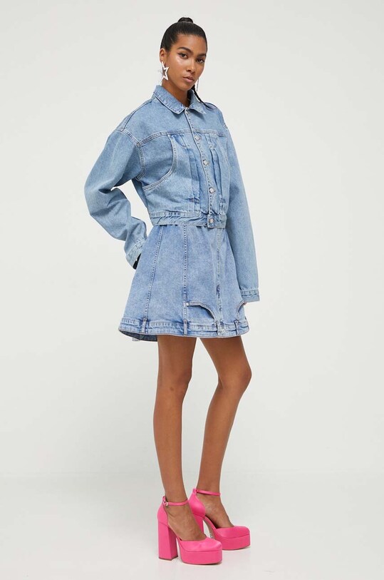 Τζιν μπουφάν Moschino Jeans 0520.8236 μπλε AW23