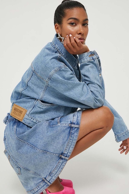 Moschino Jeans kurtka jeansowa niebieski 0520.8236