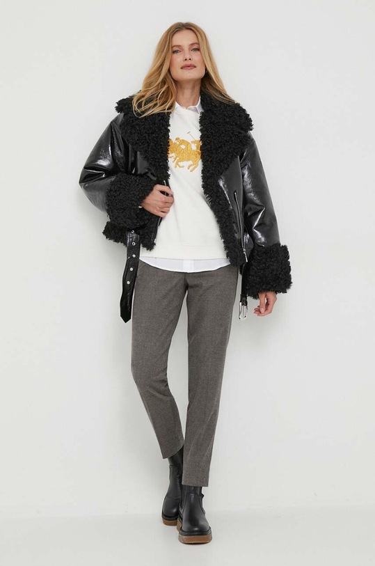 Bunda United Colors of Benetton 2HQHDN04V.100 čierna AW23