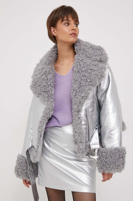 Rokerica United Colors of Benetton srebrna 2HQHDN04V.901