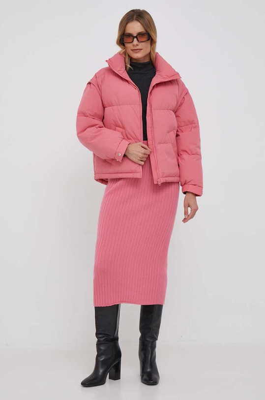 Пухова куртка United Colors of Benetton 2JF8DN02R.11F рожевий AW23