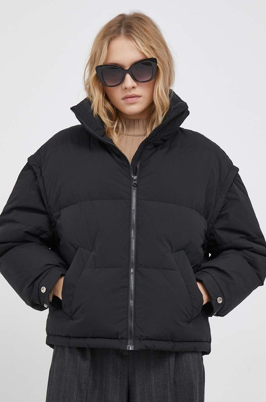 Páperová bunda United Colors of Benetton oversize čierna 2JF8DN02R.100