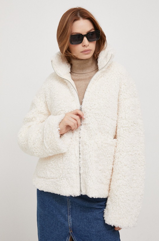 Bunda United Colors of Benetton oversize béžová 2RHSDN033.0R2