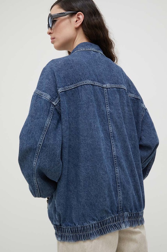 Odzież American Vintage kurtka jeansowa AST16AH23 granatowy
