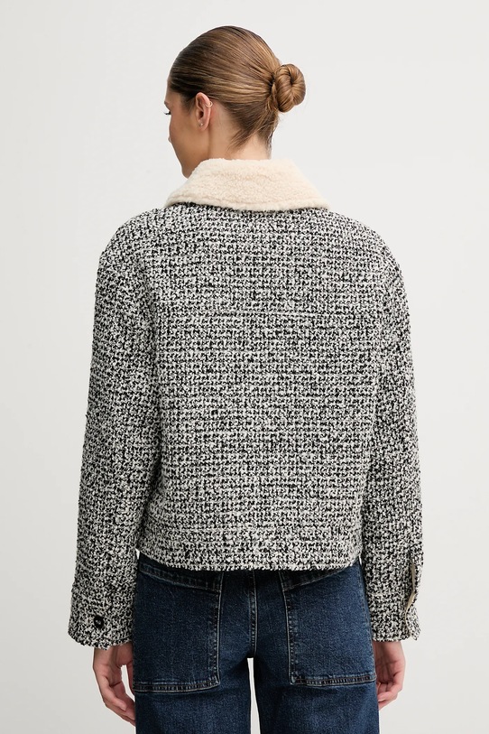 Ρούχα Μπουφάν πουκάμισο με μαλλί United Colors of Benetton 2I20DN048.902 γκρί