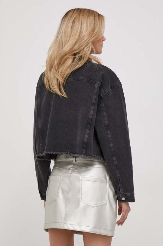 Odzież Sisley kurtka jeansowa 29O1LN03N.800 czarny