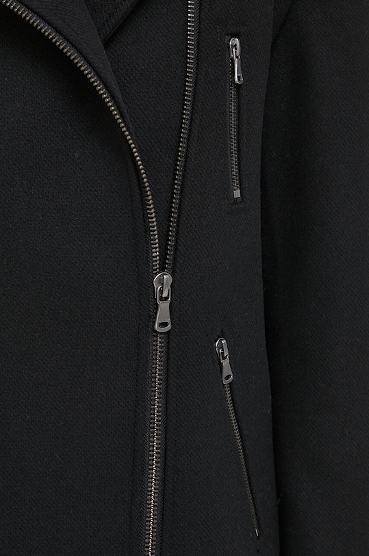 Kaput s primjesom vune Sisley 2H4ZLN03C.100 crna