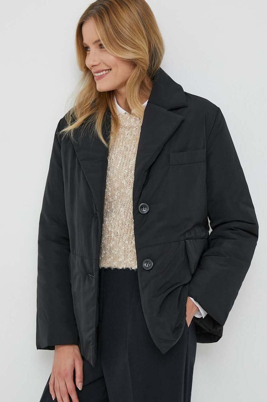 Ρούχα Μπουφάν Sisley 26Z5LN03E.100 μαύρο