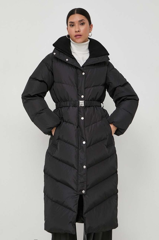 Páperová bunda BOSS oversize čierna 50500861